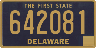 DE license plate 642081