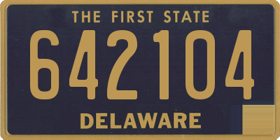 DE license plate 642104