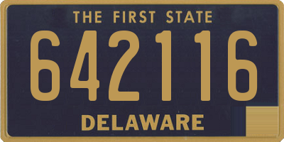 DE license plate 642116