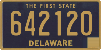 DE license plate 642120