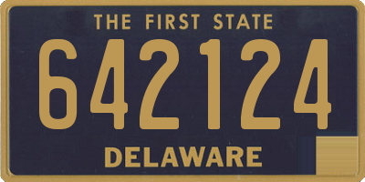 DE license plate 642124