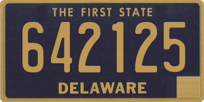 DE license plate 642125