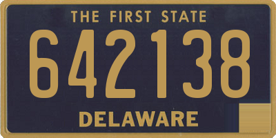 DE license plate 642138