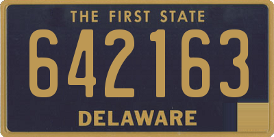 DE license plate 642163