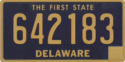 DE license plate 642183