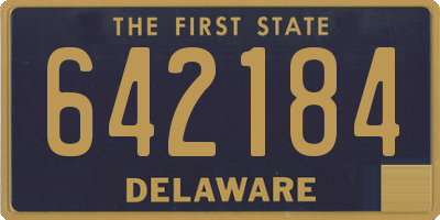 DE license plate 642184