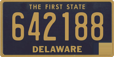 DE license plate 642188