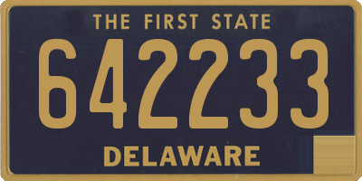 DE license plate 642233
