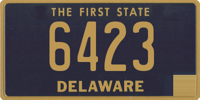DE license plate 6423