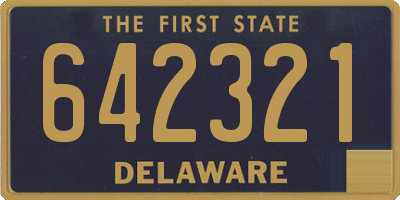 DE license plate 642321