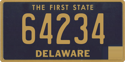 DE license plate 64234