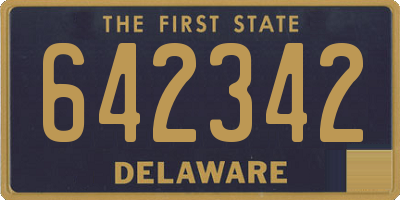 DE license plate 642342