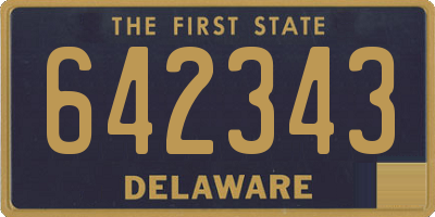 DE license plate 642343