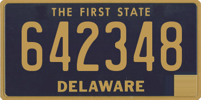 DE license plate 642348