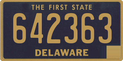 DE license plate 642363