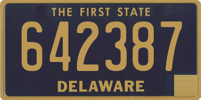 DE license plate 642387
