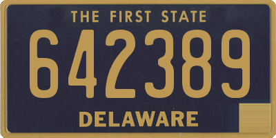 DE license plate 642389