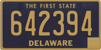 DE license plate 642394