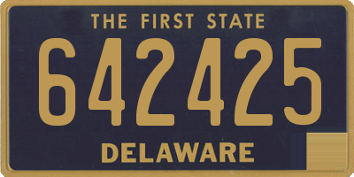 DE license plate 642425