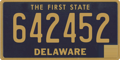 DE license plate 642452