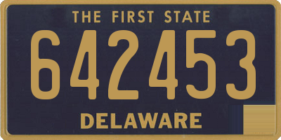 DE license plate 642453