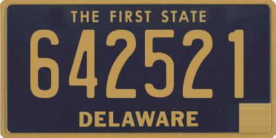 DE license plate 642521