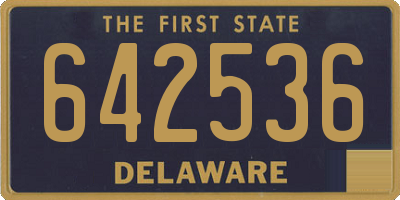 DE license plate 642536