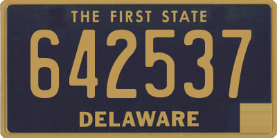 DE license plate 642537