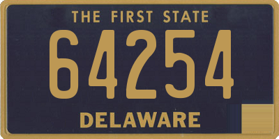 DE license plate 64254
