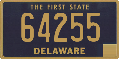 DE license plate 64255