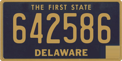 DE license plate 642586