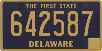 DE license plate 642587