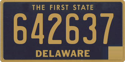 DE license plate 642637