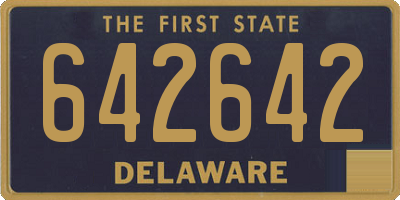 DE license plate 642642