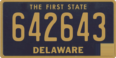 DE license plate 642643