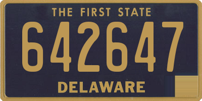 DE license plate 642647