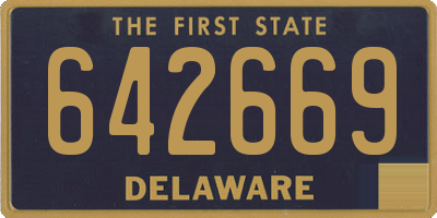 DE license plate 642669