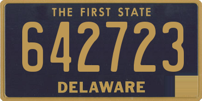 DE license plate 642723