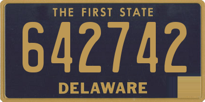 DE license plate 642742