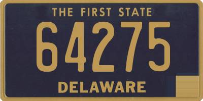 DE license plate 64275