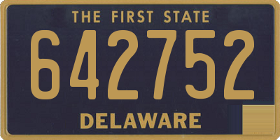 DE license plate 642752