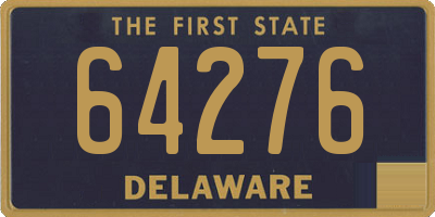 DE license plate 64276