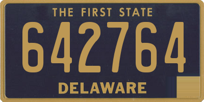 DE license plate 642764