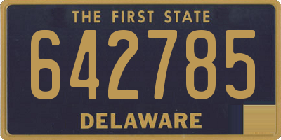 DE license plate 642785