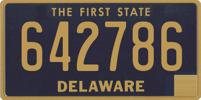 DE license plate 642786
