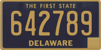 DE license plate 642789