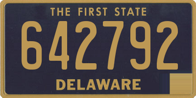 DE license plate 642792