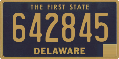 DE license plate 642845