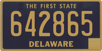 DE license plate 642865