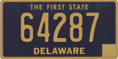 DE license plate 64287